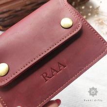 Load image into Gallery viewer, Custom handmade card holder,leather wallet - Rokkigifts