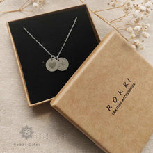 Load image into Gallery viewer, Initial Disc Necklace, Personalized Disc Necklace - Rokkigifts