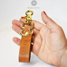 Load image into Gallery viewer, Personalised Leather Keyring - Rokkigifts