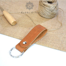 Load image into Gallery viewer, Personalised leather keyring - Rokkigifts