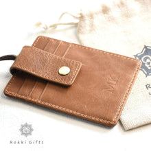 Load image into Gallery viewer, Personalized leather ID Badge Holder - Rokkigifts