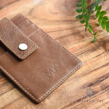 Load image into Gallery viewer, Personalized leather ID Badge Holder - Rokkigifts