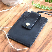 Load image into Gallery viewer, Personalized leather ID Badge Holder - Rokkigifts