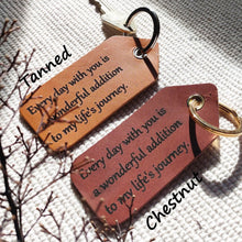 Load image into Gallery viewer, Personalized leather quote keychain - Rokkigifts