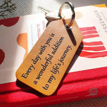 Load image into Gallery viewer, Personalized leather quote keychain - Rokkigifts
