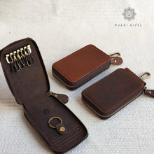 Load image into Gallery viewer, Personlized Leather wallet Key Holder - Rokkigifts