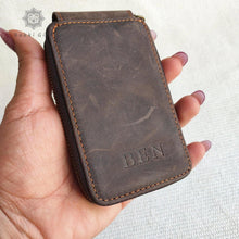 Load image into Gallery viewer, Personlized Leather wallet Key Holder - Rokkigifts
