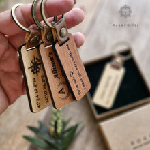 Load image into Gallery viewer, Wood Keychain, Wooden keyring ,Engraved Keychain, (Copy) Rokkigifts