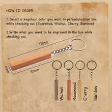Load image into Gallery viewer, Wood Keychain, Wooden keyring ,Engraved Keychain, (Copy) Rokkigifts
