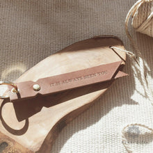 Load image into Gallery viewer, leather keyring with personalised monogram - Rokkigifts