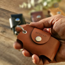 Load image into Gallery viewer, Handmade Leather Car keychain , Car key fob , gift for him, gift for Dad Rokkigifts