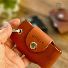 Load image into Gallery viewer, Handmade Leather Car keychain , Car key fob , gift for him, gift for Dad Rokkigifts