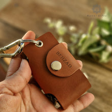 Load image into Gallery viewer, Handmade Leather Car keychain , Car key fob , gift for him, gift for Dad Rokkigifts