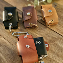 Load image into Gallery viewer, Handmade Leather Car keychain , Car key fob , gift for him, gift for Dad Rokkigifts