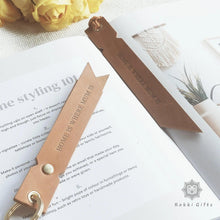 Load image into Gallery viewer, set of custom Leather bookmark and keychain - Rokkigifts