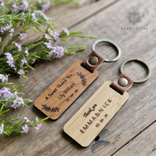 Load image into Gallery viewer, Wood Keychain, Wooden keyring ,Engraved Keychain Rokkigifts