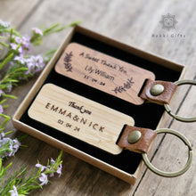 Load image into Gallery viewer, Wood Keychain, Wooden keyring ,Engraved Keychain Rokkigifts