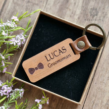 Load image into Gallery viewer, Wood Keychain, Wooden keyring ,Engraved Keychain Rokkigifts