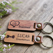 Load image into Gallery viewer, Wood Keychain, Wooden keyring ,Engraved Keychain Rokkigifts