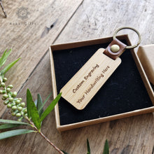 Load image into Gallery viewer, Wood Keychain, Wooden keyring ,Engraved Keychain, (Copy) Rokkigifts