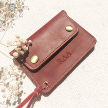 Load image into Gallery viewer, Custom handmade card holder,leather wallet - Rokkigifts
