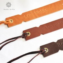 Load image into Gallery viewer, Custom leather bookmark - Rokkigifts
