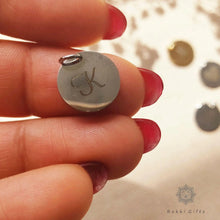 Load image into Gallery viewer, Initial Disc Necklace, Personalized Disc Necklace - Rokkigifts
