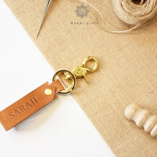 Load image into Gallery viewer, Personalised Leather Keyring - Rokkigifts

