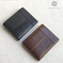 Load image into Gallery viewer, Personalized Leather Wallet for Men - Rokkigifts
