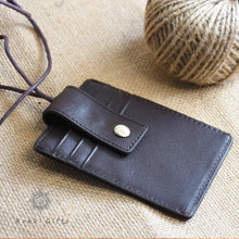 Load image into Gallery viewer, Personalized leather ID Badge Holder - Rokkigifts
