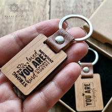 Load image into Gallery viewer, Wood Keychain, Wooden keyring ,Engraved Keychain Rokkigifts
