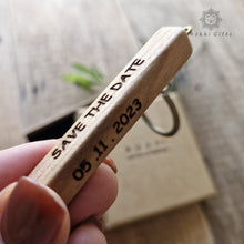 Load image into Gallery viewer, Wood Keychain, Wooden keyring ,Engraved Keychain, (Copy) Rokkigifts
