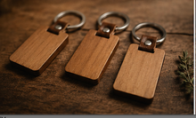 Load image into Gallery viewer, ROKKI Square Wooden Keychain
