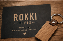 Load image into Gallery viewer, ROKKI Square Wooden Keychain
