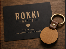 Load image into Gallery viewer, ROKKI Round Wooden Keychain
