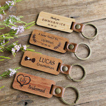 Load image into Gallery viewer, Wood Keychain, Wooden keyring ,Engraved Keychain Rokkigifts
