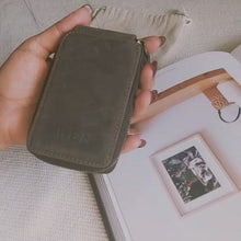 Load and play video in Gallery viewer, Personlized Leather wallet Key Holder | RokkiGifts
