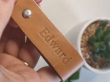 Load and play video in Gallery viewer, Personalised leather keyring | RokkiGifts
